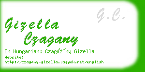 gizella czagany business card